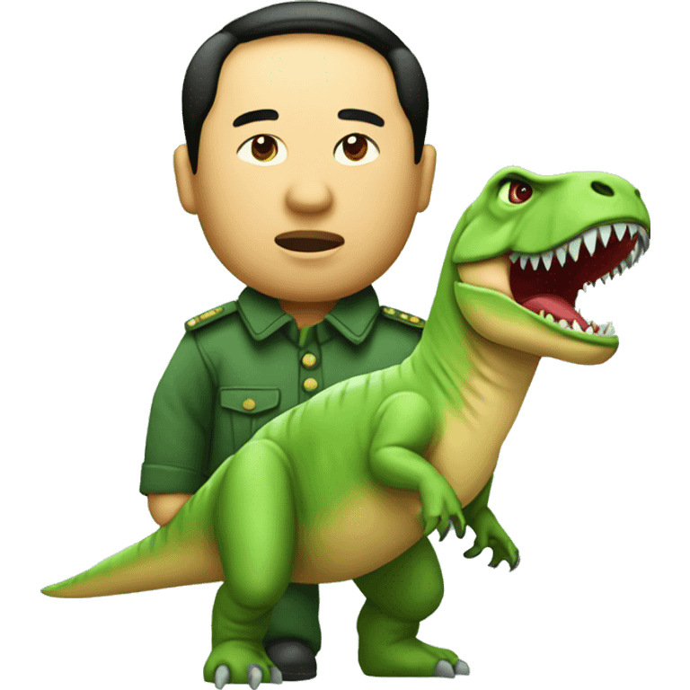 Mao Zedong holding a t-Rex emoji