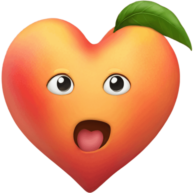 heart and peach emoji