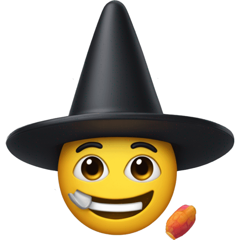 pez con sombrero de bruja feliz emoji