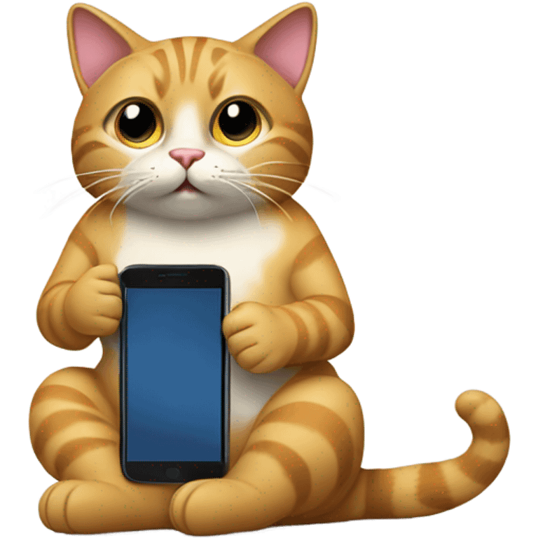 Cat texting  emoji