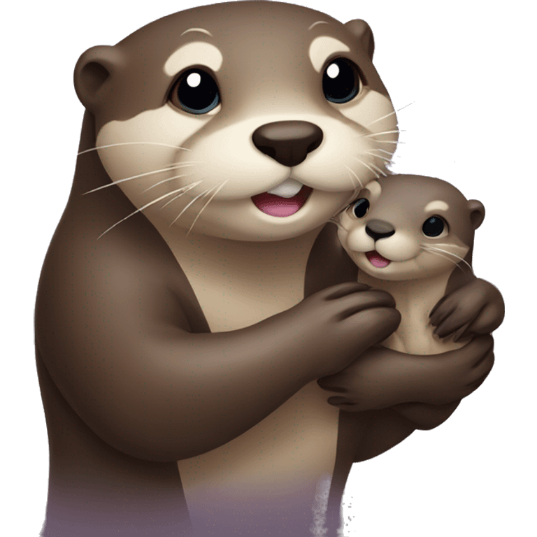 otter holding otter emoji