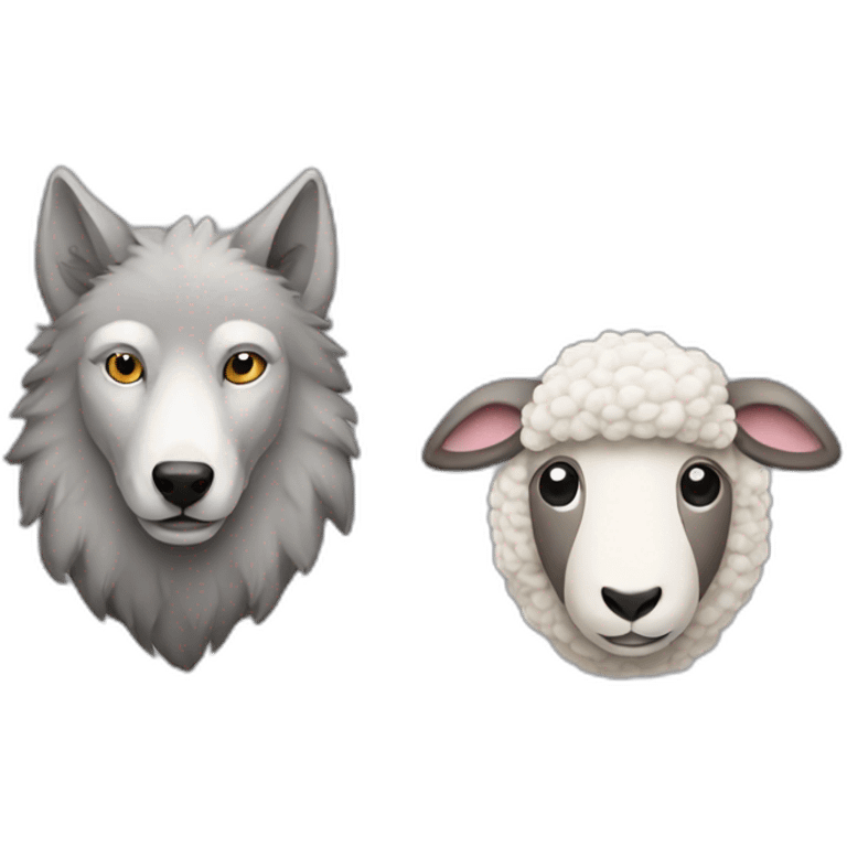 wolf and sheep emoji