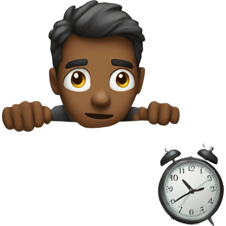 Watching the time eagerly emoji