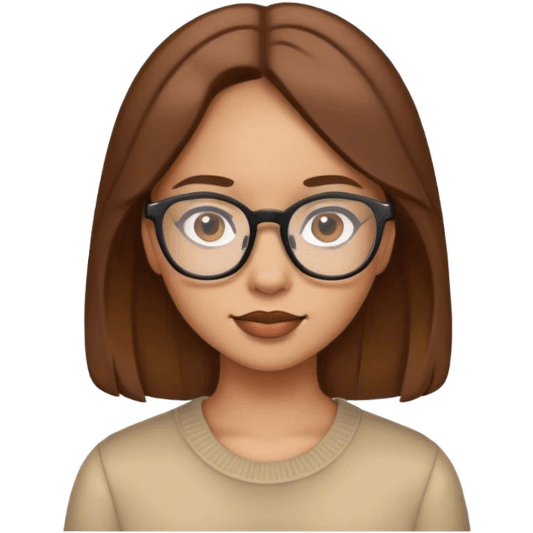 girl with glasses  emoji