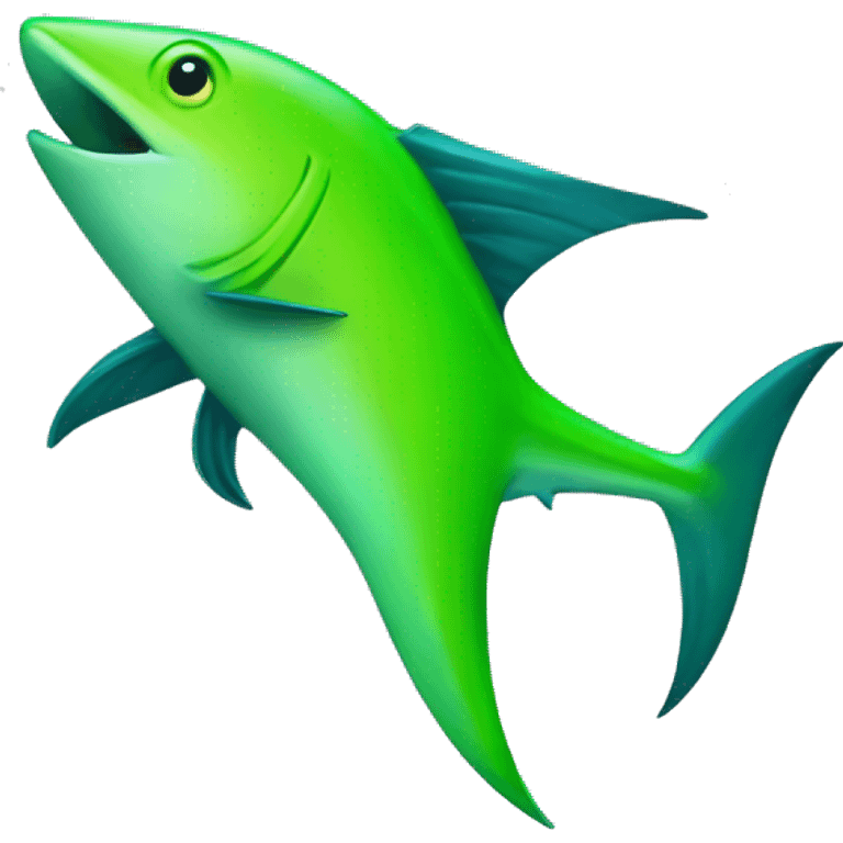 Neon green swordfish emoji