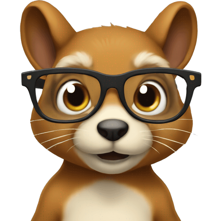 squrrelon the phone with glasses emoji