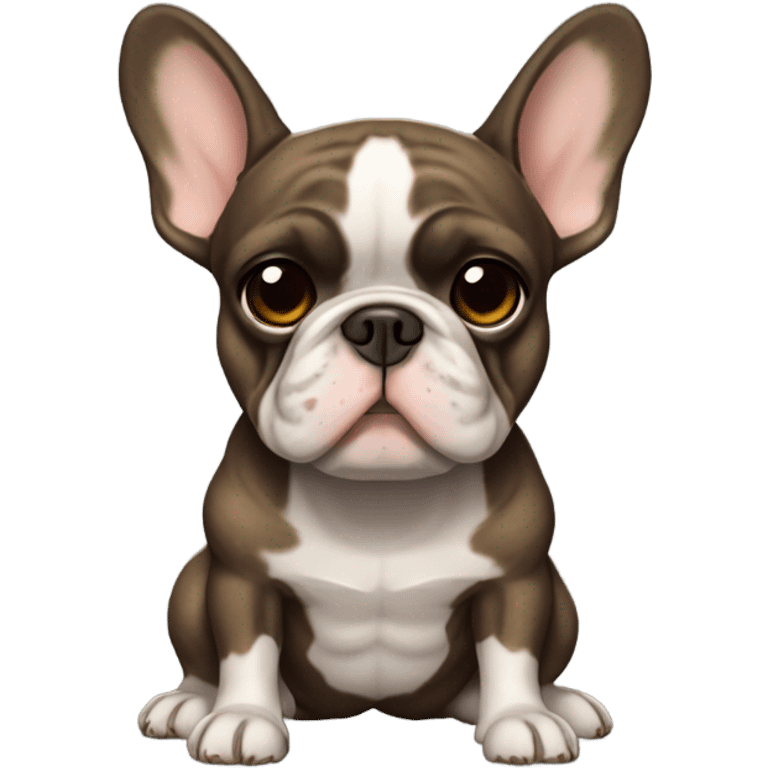 Brindle French bulldog emoji