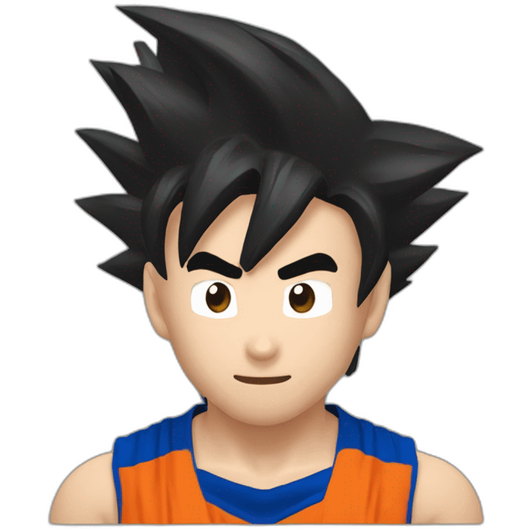 Goku y Messi riéndose emoji