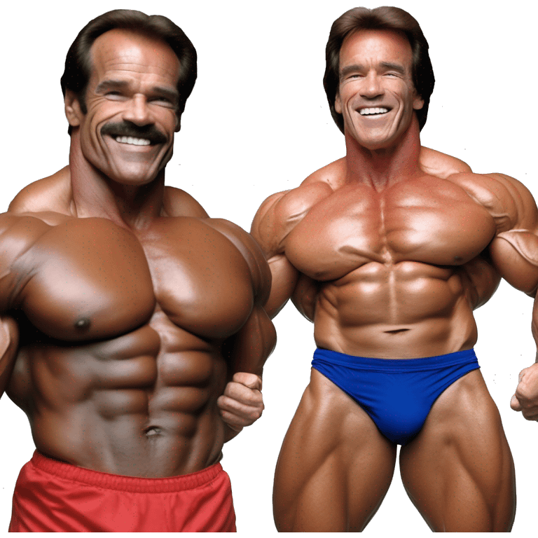 Ronnie Coleman, Mike Mentzer and Arnold Schwarzenegger group photo emoji