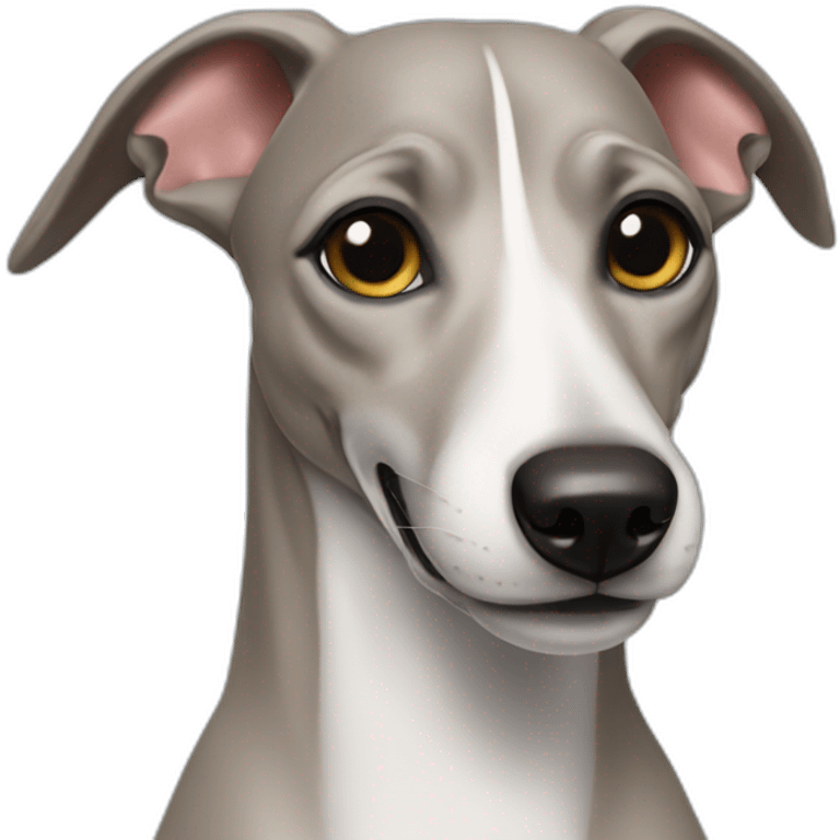 Whippet with smile emoji