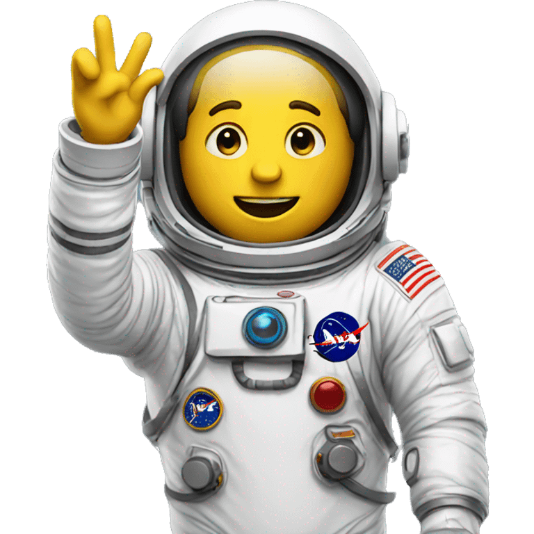 astronaut waving emoji