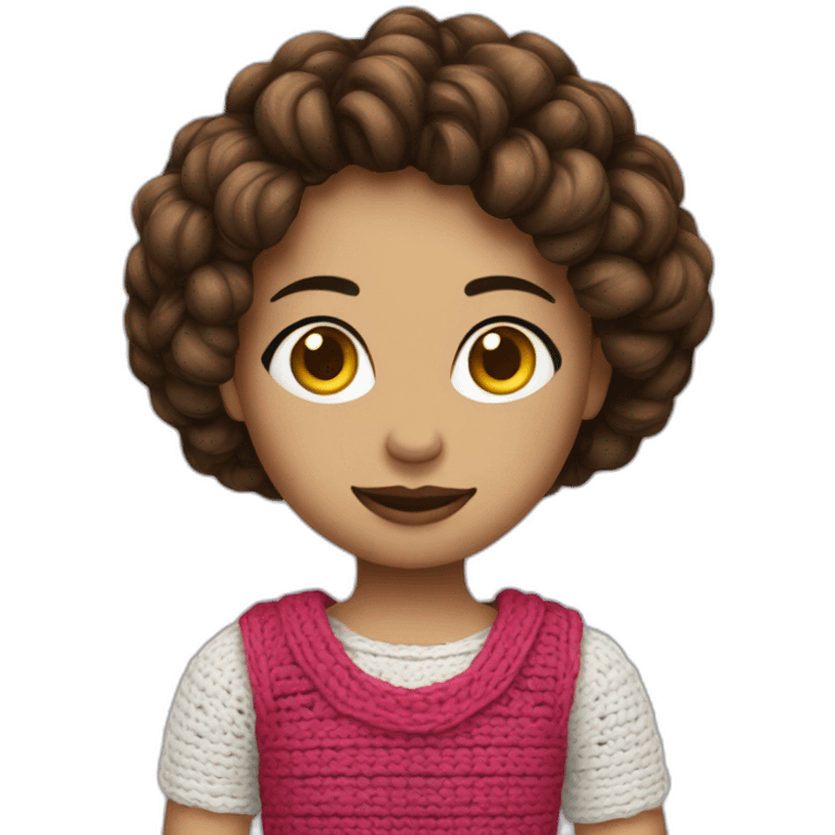 Fille-faisant-du-crochet emoji