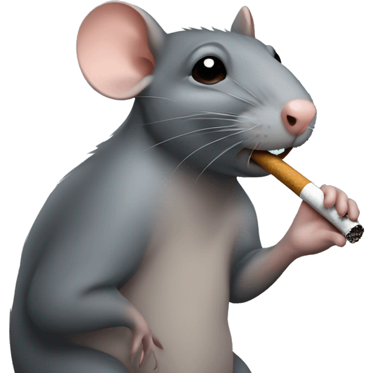 Rat smoking a cigarette  emoji