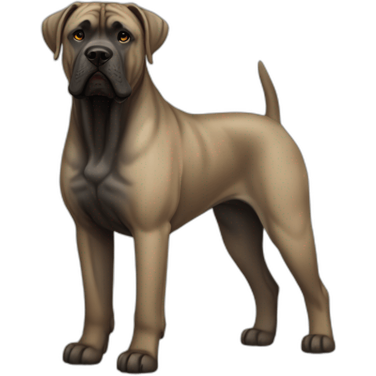 dog Cane Corso color fawn full body emoji