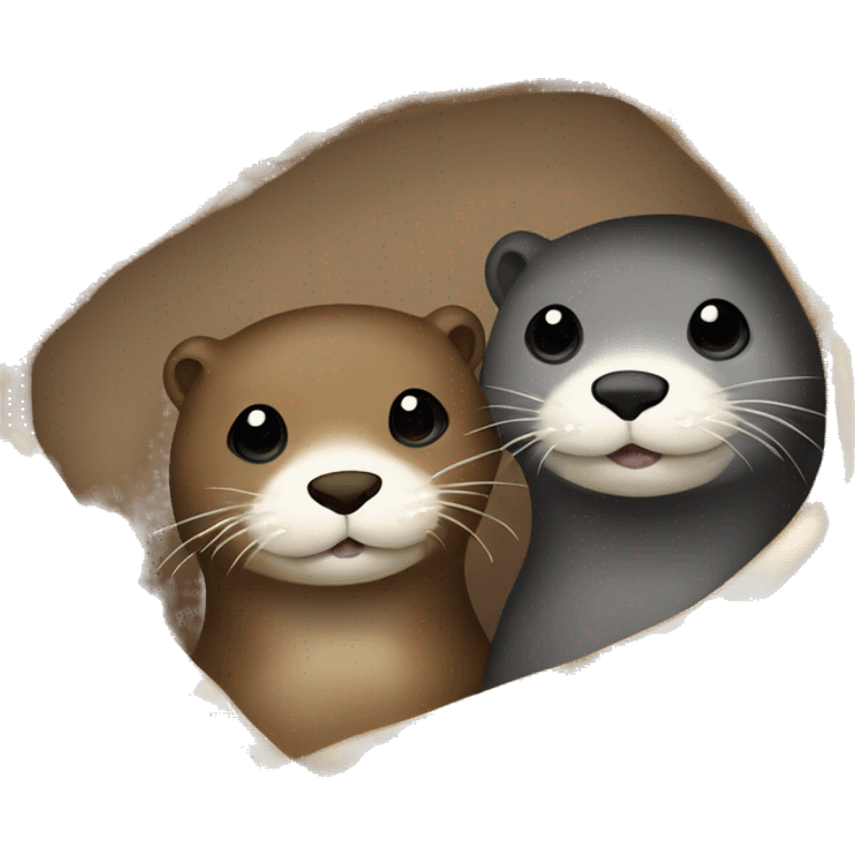 a male and female otter in a blanket emoji