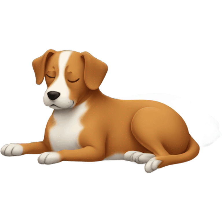 Dog sleeping on bed emoji