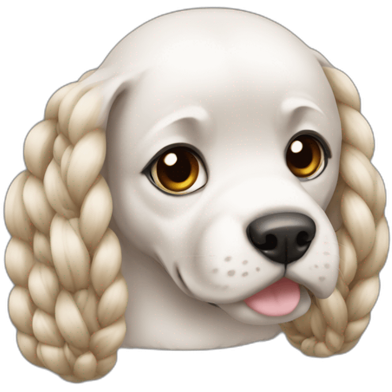 dog braid emoji