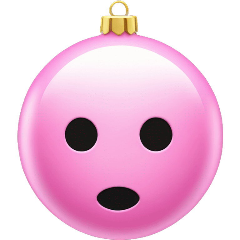 Pink Christmas ornament no face on it  emoji