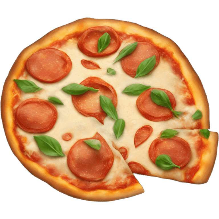 Fresh pizza out of the oven with steam emoji