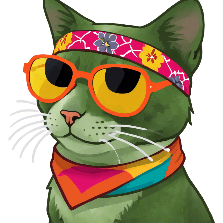 Cat with sunglasses emoji