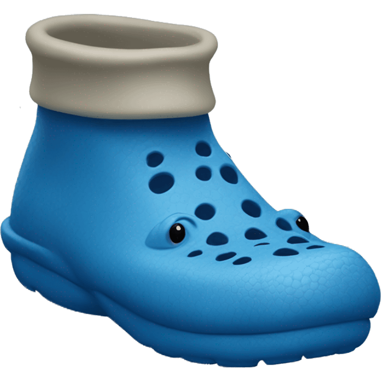 Blue crocs emoji