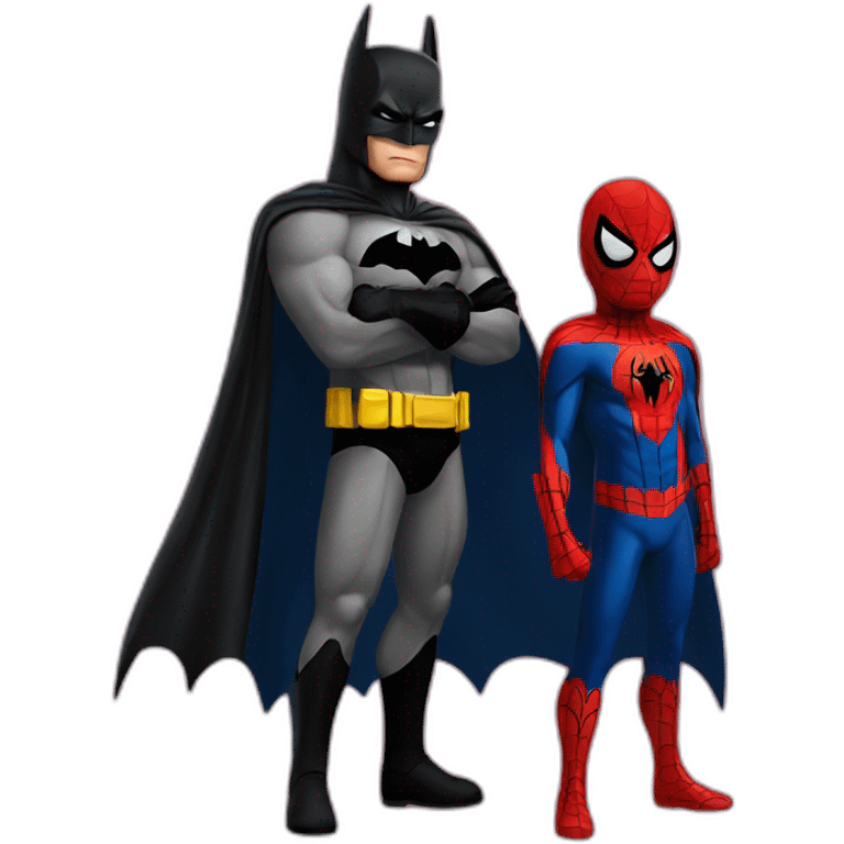 Batman vs Spider-Man emoji