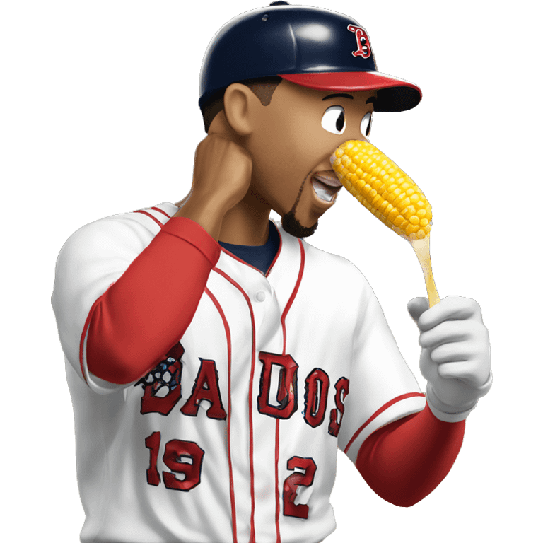 Mookie betts eating corn emoji