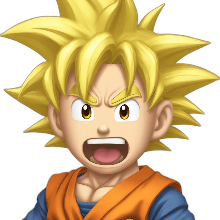 goku super saiyan open mouth emoji