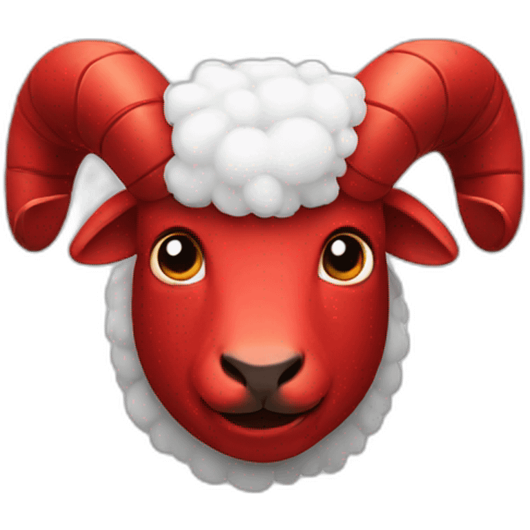 Red devil horns sheep emoji