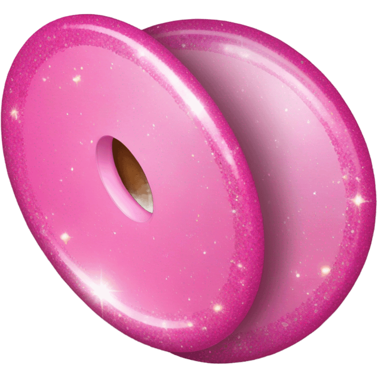 Pink frisbee with glitter  emoji