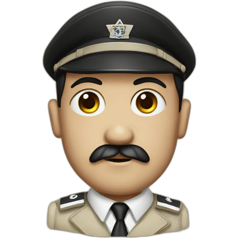 hitler wearing israel emoji