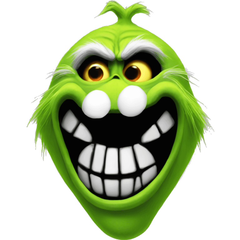 The grinch as jack skeleton  emoji