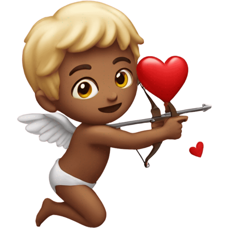 Cupid shooting a heart emoji