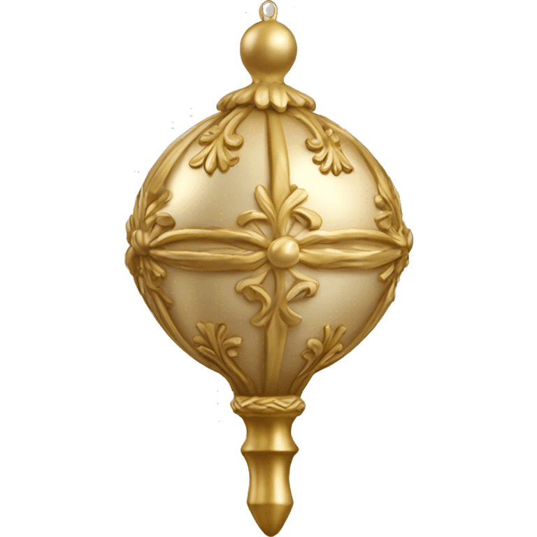 Elegant Christmas finial ornament emoji