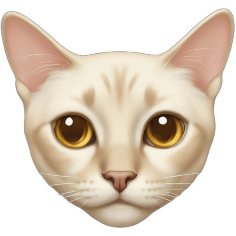 flamepoint-cream-siamese-cat-cross-eyed emoji