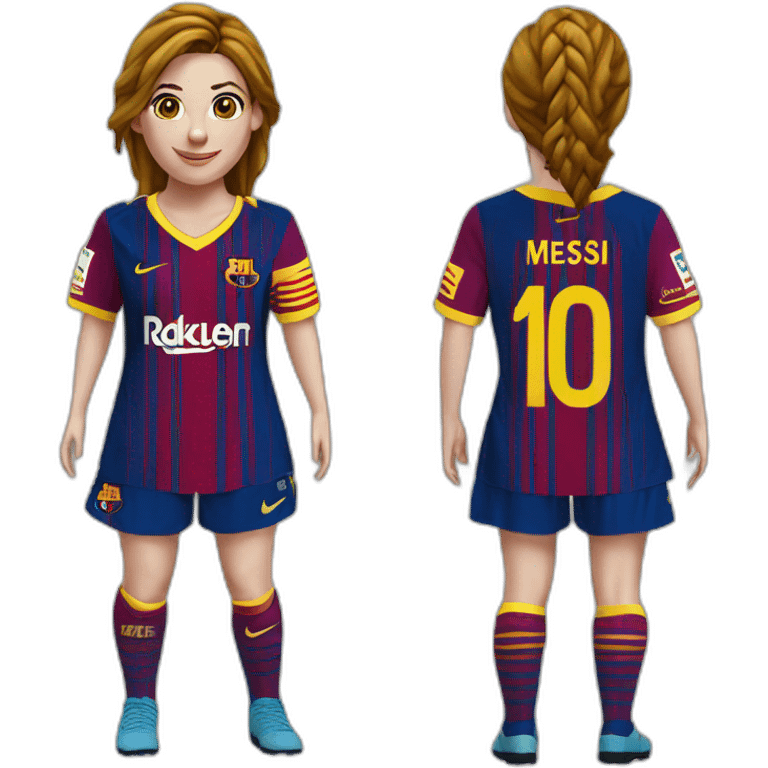 Leo Messi vestido de mujer emoji