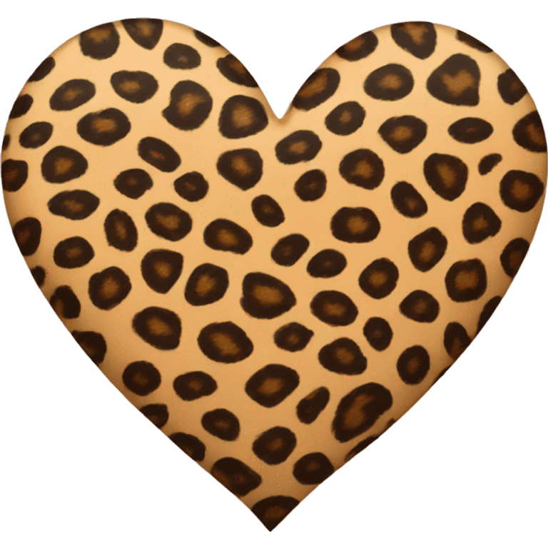 Leopard print heart emoji