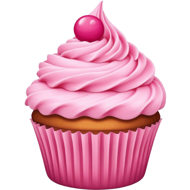 Cupcake with pink icing emoji