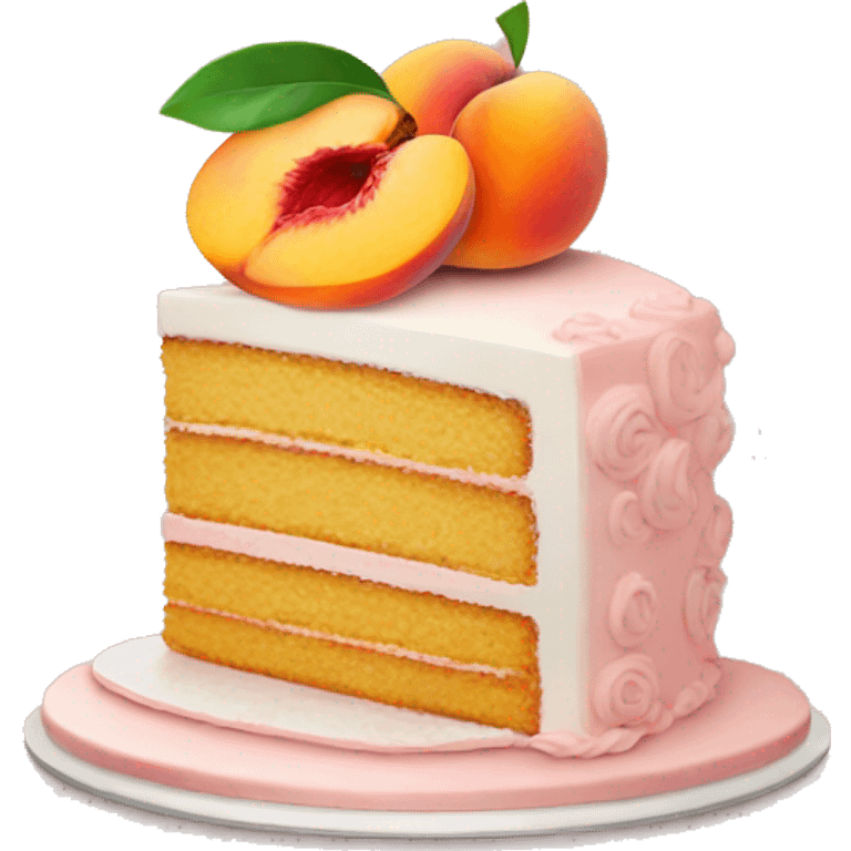 cake with peach emoji