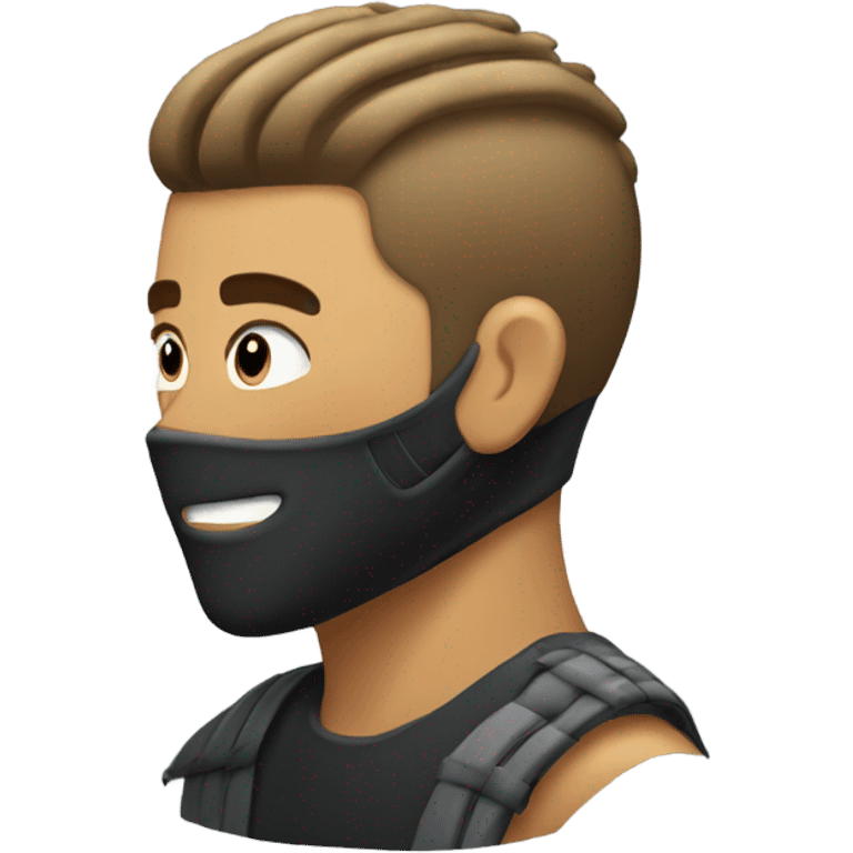 Ninja getting a low taper fade emoji