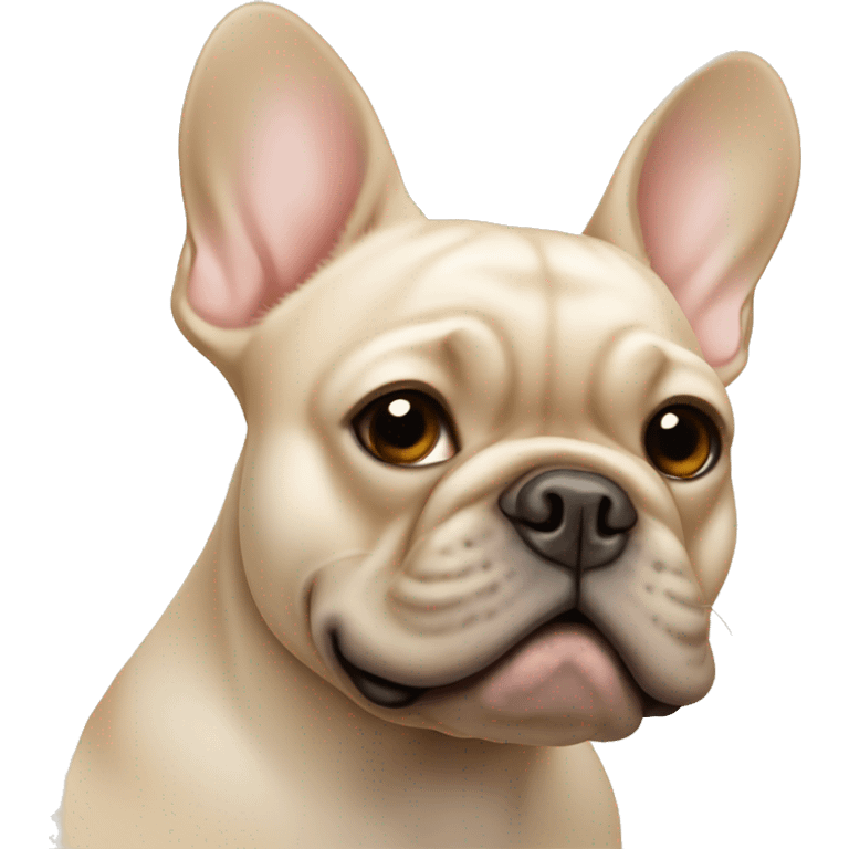 beige french bulldog  emoji