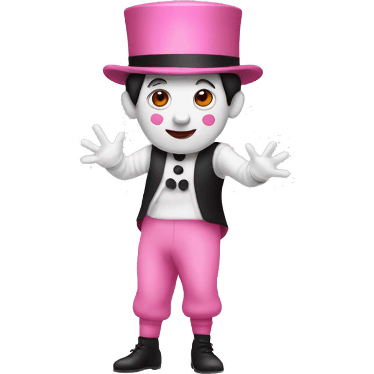 Pink mime  emoji