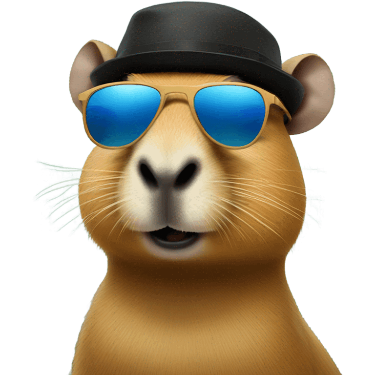 Capybara wearing sunglasses  emoji