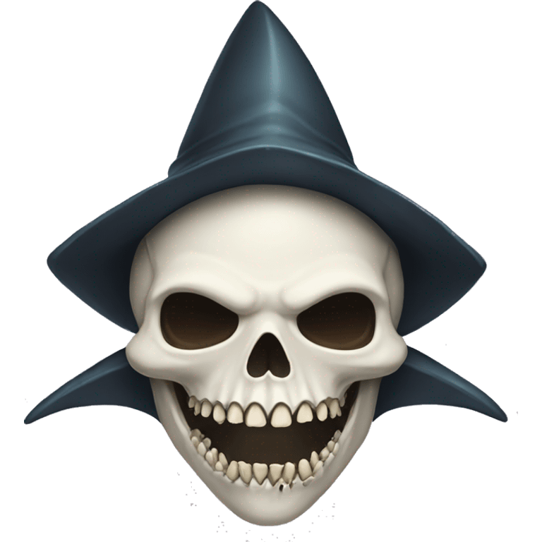 Shark witch skull emoji