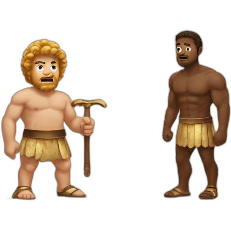 David and Goliath  emoji