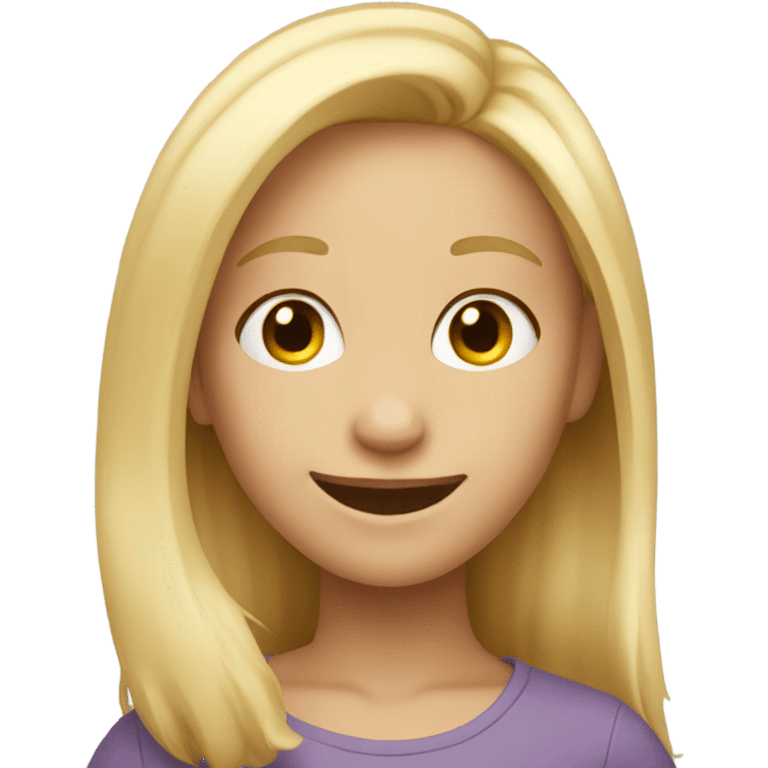 smiling girl with blonde hair emoji