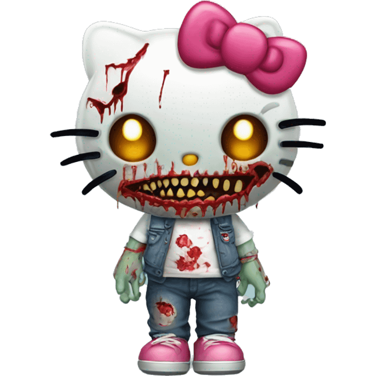 zombie hello kitty emoji