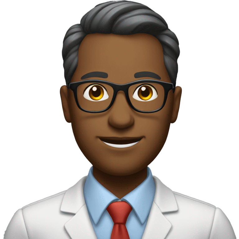 Teacher with slicked back hair and glasses emoji