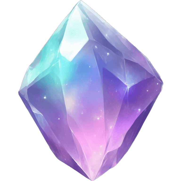 A Pastel nebula crystal shard gem emoji