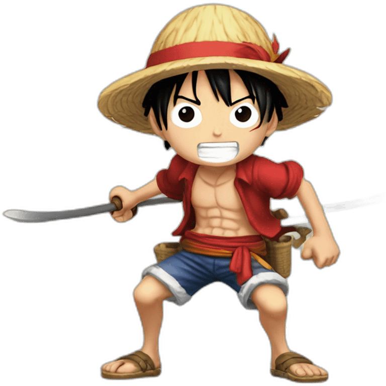 Mini luffy au combat emoji